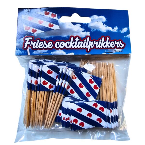 Cocktailprikkers met Friese vlag