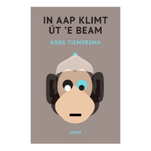 In aap klimt út 'e beam